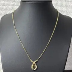 美品 ディオール ネックレス CDロゴ ラインストーン ゴールド ビジュー