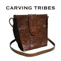 カービングトライブス　ショルダーバッグ　ブラウンスエード　グレースコンチネンタル