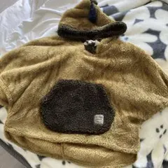 恐竜フード付きフリースポンチョ