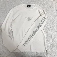 良品✨エンポリオアルマーニ 長袖カットソー スパンコール 袖ロゴ M