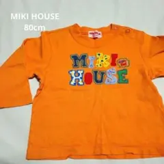 MIKI HOUSE オレンジ 長袖Tシャツ 80cm
