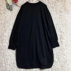 【メイソングレイ】M ロングワンピース 長袖 黒 通勤 日本製のサムネイル