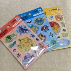 【韓国限定】 ポケモン シール ウォーターシール ステッカー 3枚セット