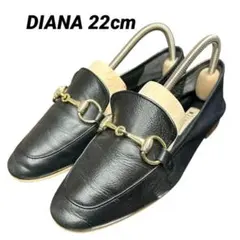 DIANA ダイアナ ビット ローファー ブラック 22cm