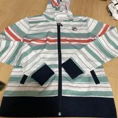 FILA ストライプ フード付きジャケット M