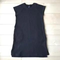 UNIQLO ユニクロ　ワッフル　クルーネック　ワンピース　半袖　女の子　120