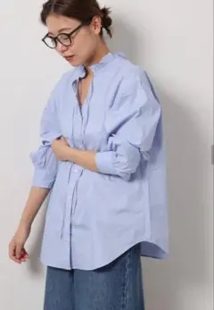 【relume】ハイカウントコットンスタンドカラー2way