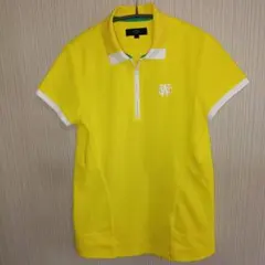 Callaway Golfキャロウェイイエロー半袖ポロシャツ ジッパー付き L