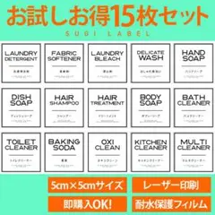 お買い得☆耐水ラベルシール【ゴシックW-セット15】15枚セット‼︎