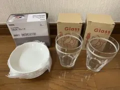 ★新品未使用★ 13cmプレート6枚 & グラス2個セットのサムネイル