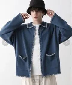 RAGEBLUE ハンドステッチ/シャツカーディガン