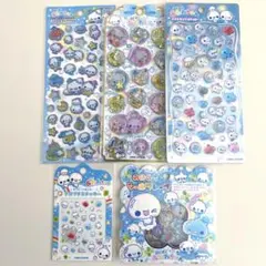 正規品 あわわちゃん シール5点セット プチドロ　おはじき ウォーター グリッタ