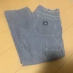 希少 エルエーマート ヒッコリー ストラップ ペインター パンツ ワイドパンツ