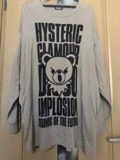 ヒステリックグラマーファックベアヒスベアオーバーサイズロンTブラウン