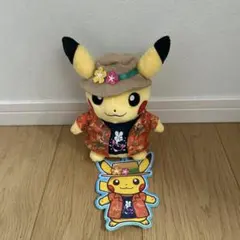 ポケモンセンター　アローラフェスティバル！　ピカチュウ　ぬいぐるみ　タグ付き