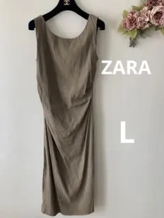 可愛い♡ ZARA ワンピース　カーキ　サイズ　L