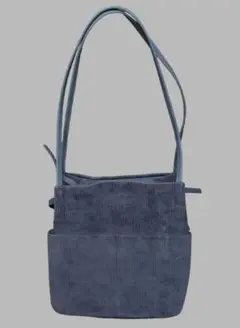 AfternoonTea ショルダーバッグ コーデュロイ ブルーグレー 美品