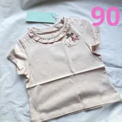 TOCCA 90cm Tシャツ　リボン　ピンク　フリル