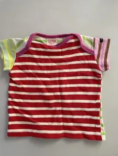 DENIM DUNGAREE 赤白ストライプ Tシャツ XXX-SMALL 80