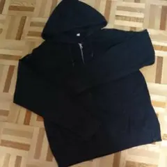 メンズ/UNIQLO(ユニクロ)/パーカー/黒(ブラック)/XL/綿100%