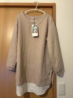 値下げ　（新品）長袖 ピンク ニット