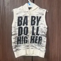 ♦︎値下げ‼️BABYDOLL ベスト フード付き ジップアップ 110cm
