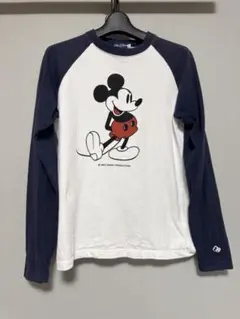 m*e様 白足ミッキーマウスラグランスリーブ希少長袖カットソーs東京ディズニーロのサムネイル