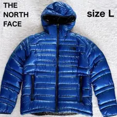 【ノースフェイス】ダウンジャケット ブルー Lサイズ FLASH HOODIEのサムネイル