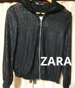 新品未使用♪ ZARAメッシュパーカー M～L 表記XS