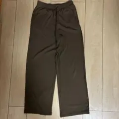 リブプルオンパンツ ワイドパンツ