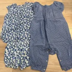 H&M ドット柄ロンパースとセットアップのセット売り