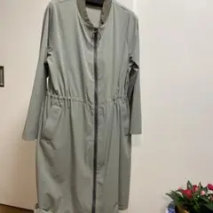 カーキ ジップアップ トレンチコート