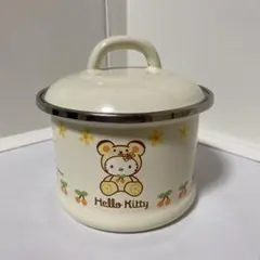 ハローキティ 蒸し兼用ホーロー鍋 24cm ハローキティ sanrio 調理器具 サンリオ HELLO KITTY ホーロー鍋 両手