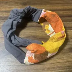 レトロ花柄 ヘアバンド カチューシャ
