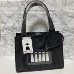 STUDIO PICONE 黒 ハンドバッグ コインケース付 トートバッグ