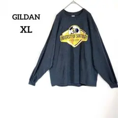 ギルダン◎アメリカ古着セントメアリー大学サッカーチーム◎ロンT グレー応援グッズ