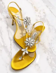 A*a様 JIMMY CHOO ジミーチュウ ビジュー レースアップサンダル ゴ