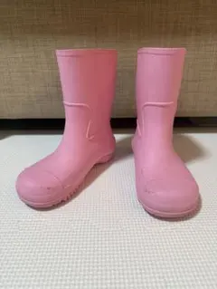 日本製レインブーツ17cm女の子ピンク滑り止め付き