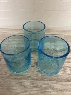 琉球ガラス グラス 3個セット　未使用品