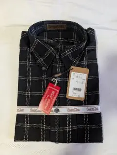 【新品】匿名配送 メンズ シャツ ブラック系 Lサイズ