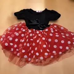 ミニーちゃんコスプレ　スカートふんわりワンピース　110㎝