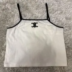CELINE セリーヌ キャミソール タンクトップ トリオンフ コットン M