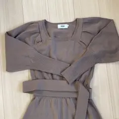 AZUL by MOUSSY ブラウン ロングニットワンピース S