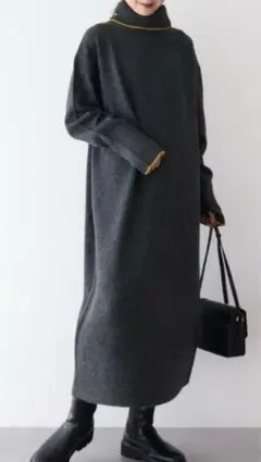 AMERICAN HOLIC ハイネックライン入りニットワンピース　Mサイズ