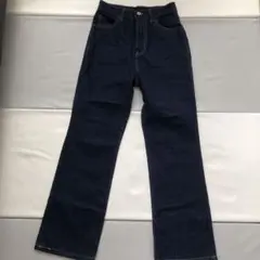 GRL ハイウエストストレートデニム　パンツ ダークブルー　ベーシック