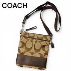 【極美品】COACH ショルダーバッグ サコッシュ シグネチャー ベージュのサムネイル