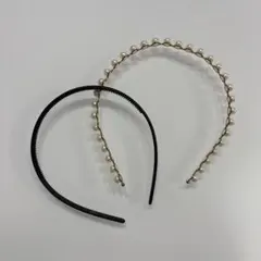 カチューシャ 黒 パール まとめ売り