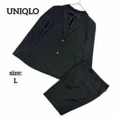 【美品】 ユニクロ パンツスーツ 上下セット ストライプ オフィス ストレッチ