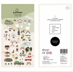 Suatelier ステッカーセット 村と食べ物
