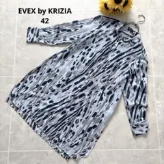 ⑨12 EVEX by KRIZIA 総柄シフォンワンピース 42のサムネイル